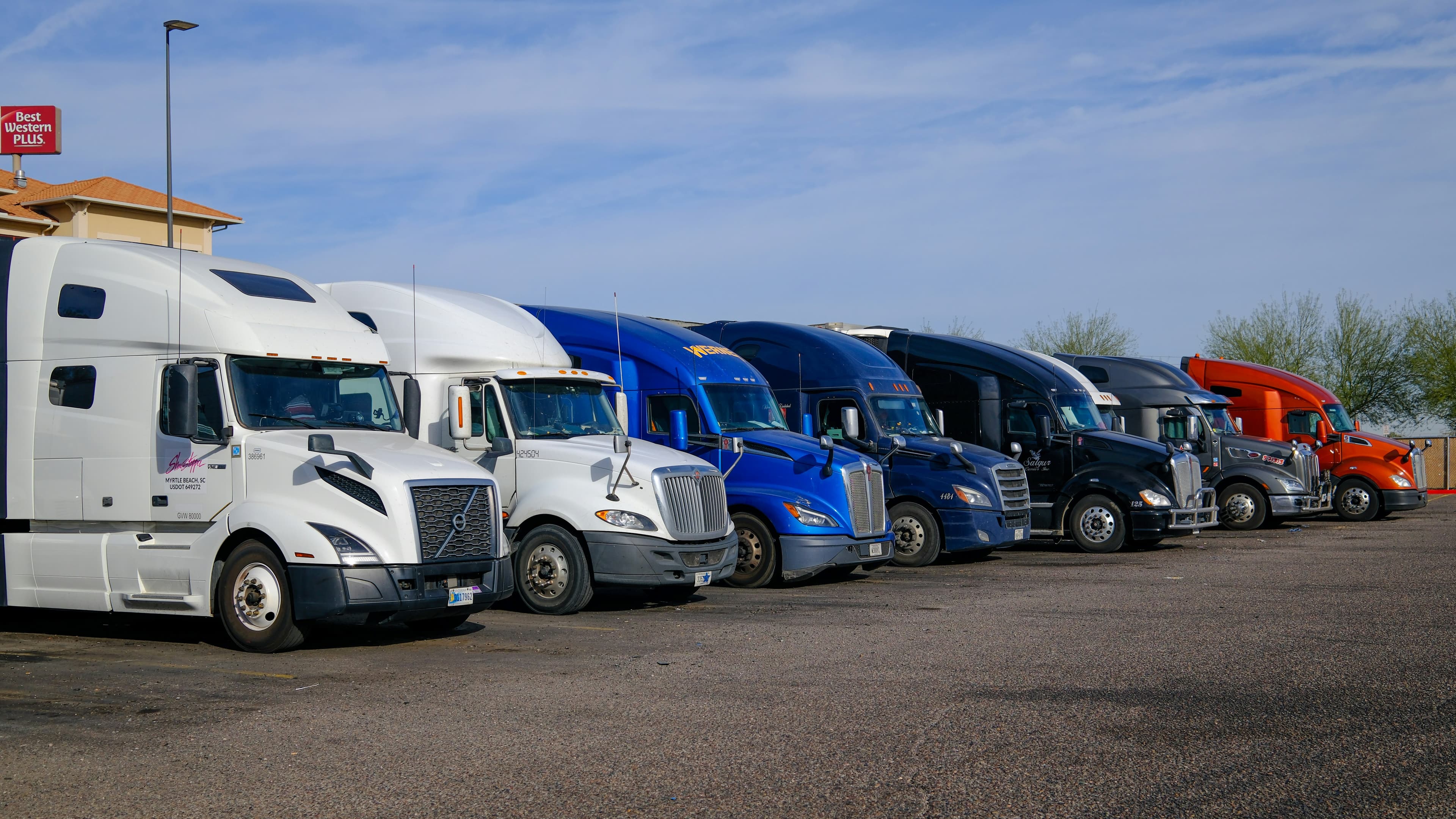 Professional trucking fleet